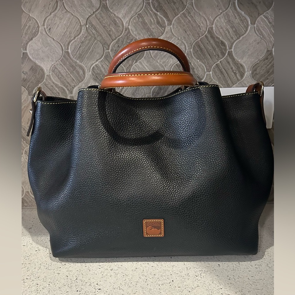 Dooney & Bourke Large Barlow Two-Tone Leather Top Handle Bag